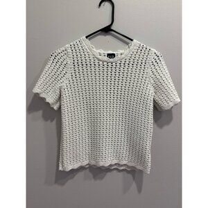 Gap Crochet Short Sleeved Sweater Sz Small